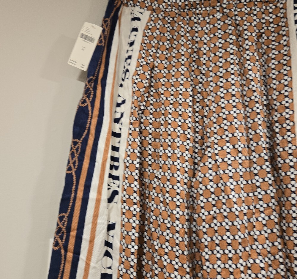 Maeve Tan and Navy Printed Wide-Leg Capris - Picture 2 of 4